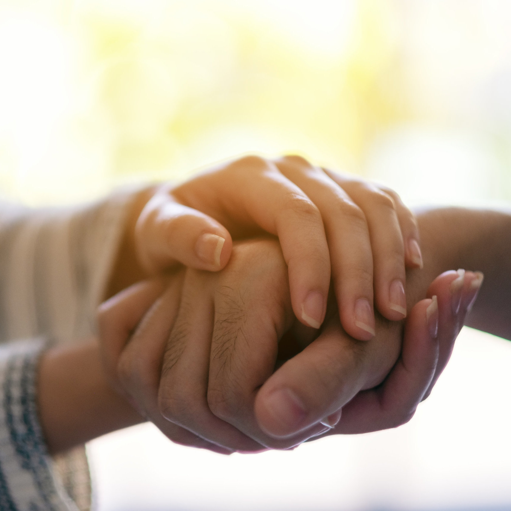 holding hands