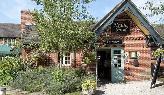 An image of the exterior of the Heathy Farm in Crawley.